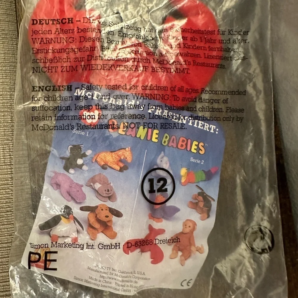 McDonald’s Ty‎ beanie baby pinchers the lobster